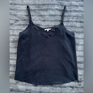 Charlotte Russe Small Black Cropped Spaghetti Strapped Tank